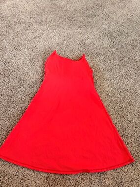 HALARA Red Scoop Neck Tank Dress